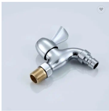 Modern Design Brass Basin Faucet With Plated Chrome Finish And Short Brass Valve Body