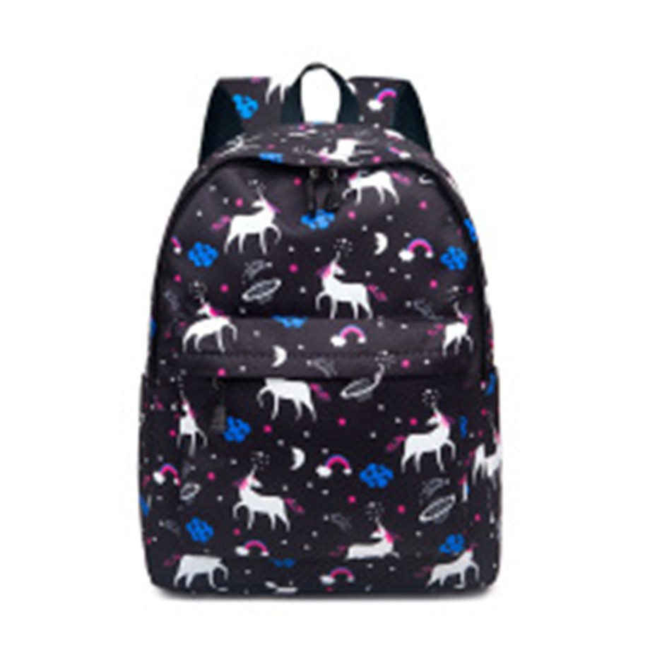 Waterproof Nylon Backpack Men's Clear Sweet Print Student Schoolbag Women's Backpack Fashion Women's Bag