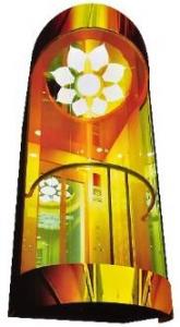 China Circular Glass Observation Elevator Fuji VVVF Control Panoramic Lift on sale