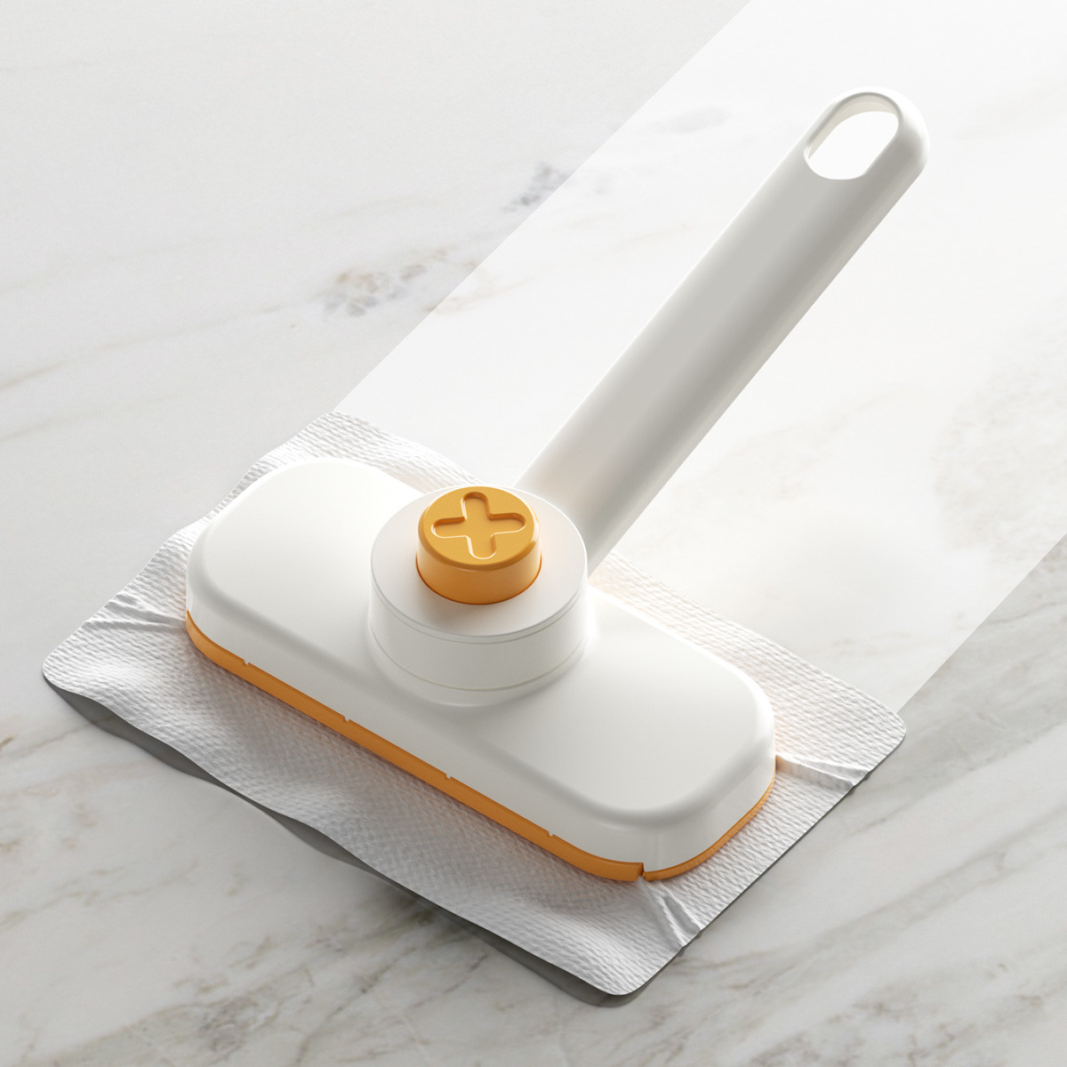 Replaceable Rag Disposable Towelette Mini Rotatable Mop Cleaning Brush With Handle