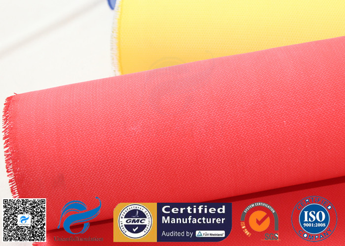 Red Silicone Rubber Coated Fiberglass Engineer Acoustic Insulation Fabric Material