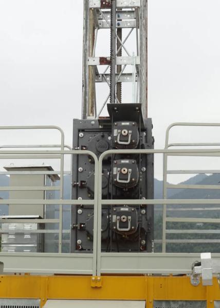 Low Starting Current Buck Hoist Elevator , Rack & Pinion Elevator Cage Height