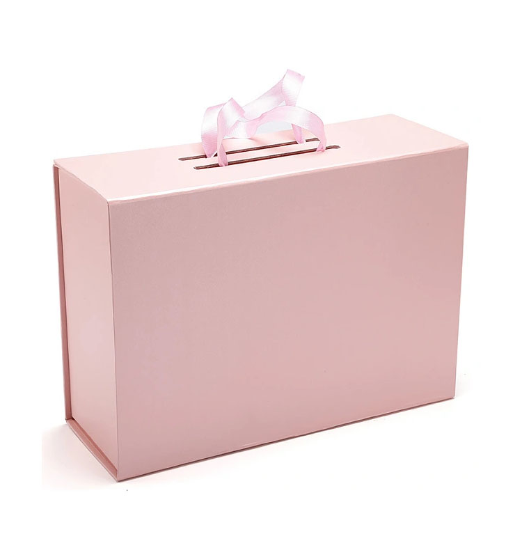 Cosmetic Folding Corrugated Cardboard Gift Boxes Gift Hamper With Ribbon