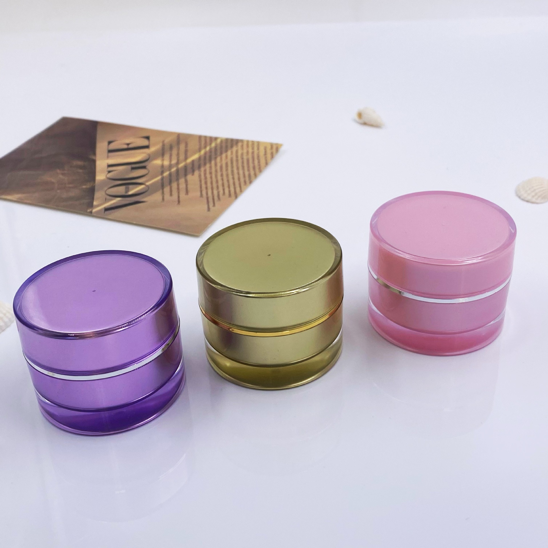 Eco Friendly Portable Containers 5ml 10g 20g Face Cream Jar Traveling Plastic Pot Jars for UV Nail Gel Cosmetic Packaging
