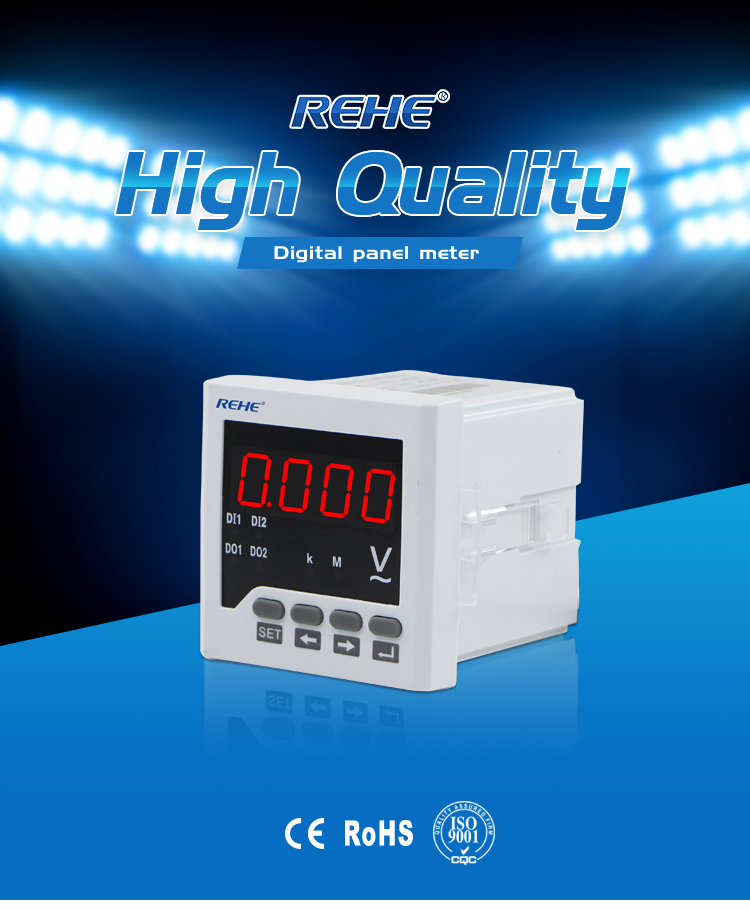 High quality Cheap Price LED AC/DC 0-500V Digital Panel Voltage Meter for solar panels