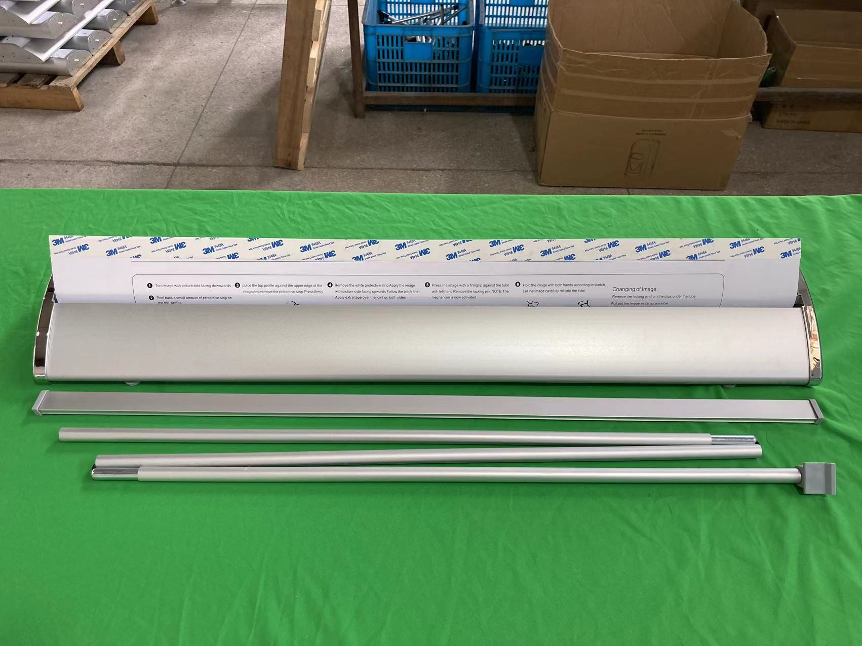 Stand Banner Roll Up Banner Printed Display Exhibition Show Sign Stand Wide Base Roll Up Banner Stand 85x200cm