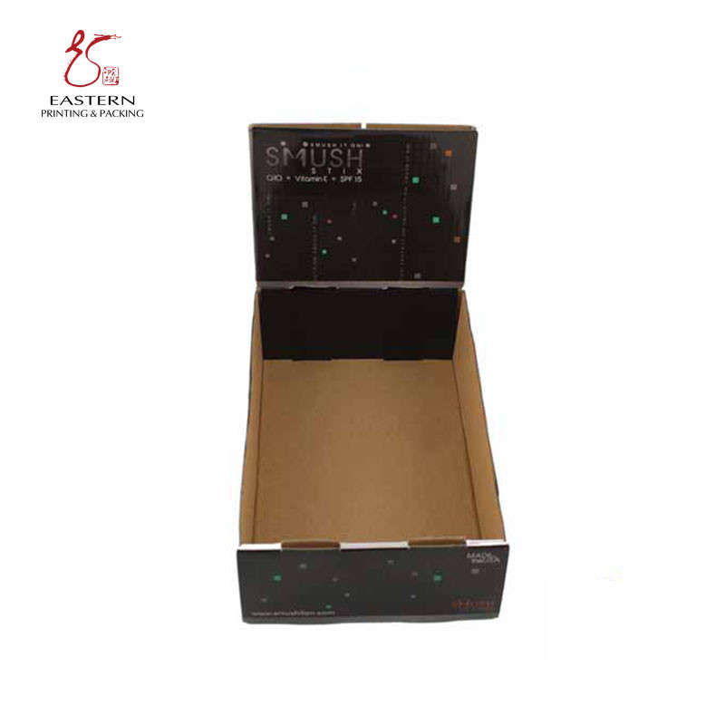 Black Color 300gsm CCNB Display Box Packaging With Advertising Board
