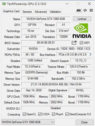 PCWINMAX Geforce GTX1060 Gaming Graphics Card 6GB GDDR5 192 Bit Dual Fans Computer Gpu With DVI HD DP Output