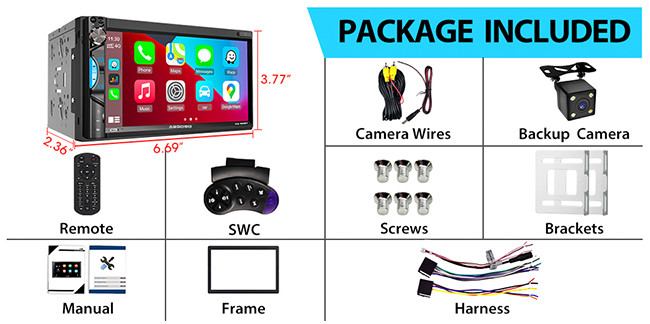 7Inch Carplay Android System Car DVD Player Compatible with Universal Android Car MP5 Player Car Radio