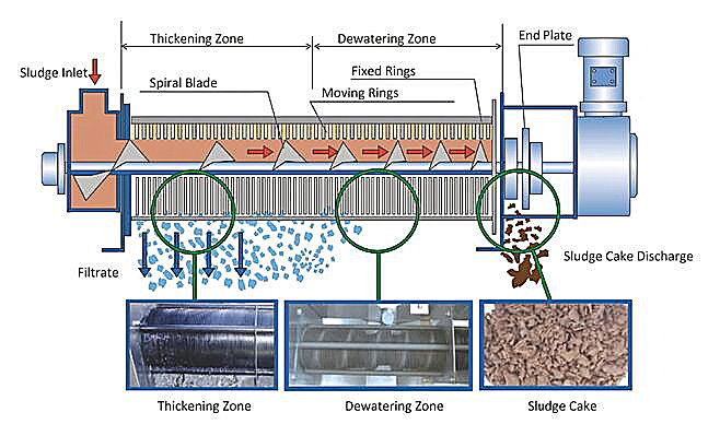 100L/Hour Productivity Medium and Small Size Sludge Dewatering Machine for Municipal