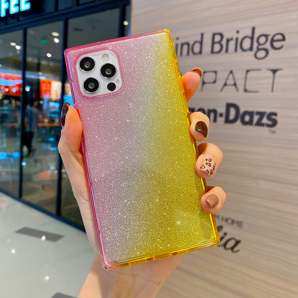 Gradient Color Shockproof Phone Cases L Square Shape Anti Fall For Iphone 11