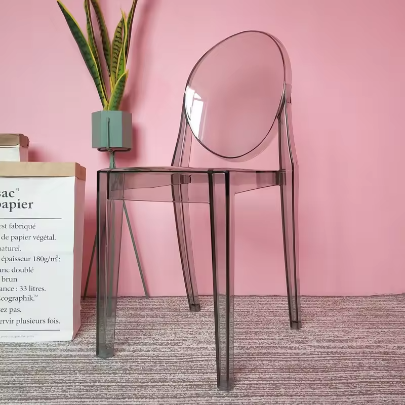 Colourful Pink Chiavari Chairs Polycarbonate Stackable Chiavari Chairs
