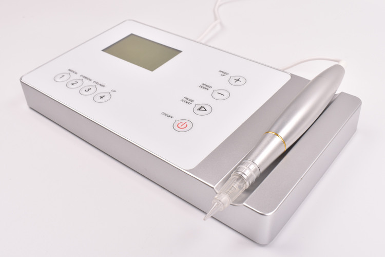 FMall Tattoo LCD Eyebrow Tattoo Machine Kit With Needles Wireless 30000-35000rpm