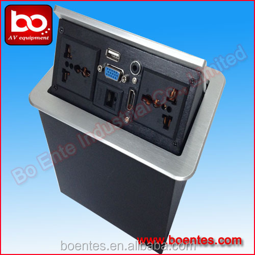 Tabletop Hidden Pop Up AV Connection Box / Pop Up Power Socket
