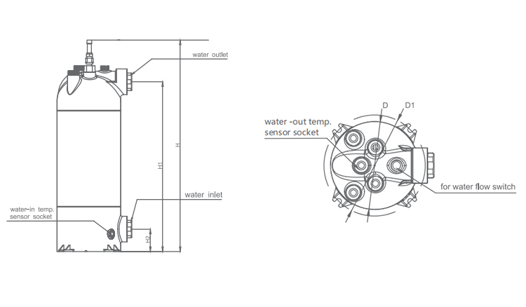 HTS-7 PPR Shell Welded 12.7mm Titanium Tube Heat Exchanger For Temperature Adjusting