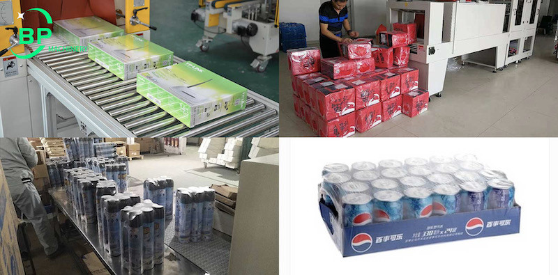 Pof film heat shrink packing and wrapping