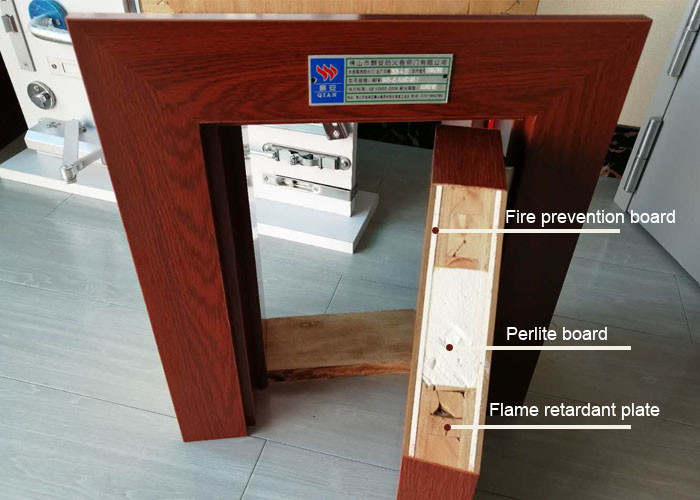 Carving Fire Rated PVC Composite Interior MDF Laminated Wood Fire Doors