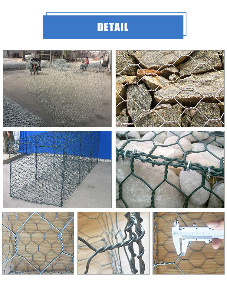Weaving 1-6mm Gabion Fence System Anti Corrosion