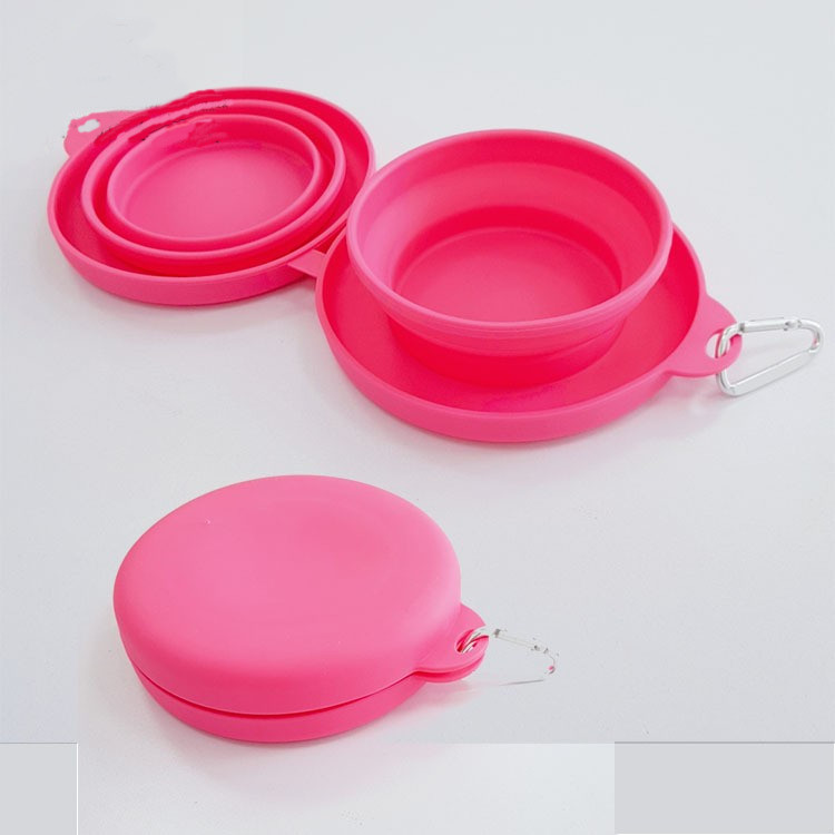 Double Silicone Pet Bowl Folding Portable Cat Feeding Bowl