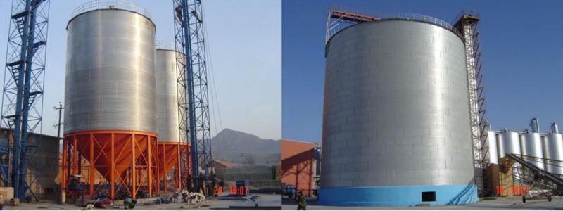 777m3 Small Grain Storage Silos , Bulk Material Cereal Storage Silo