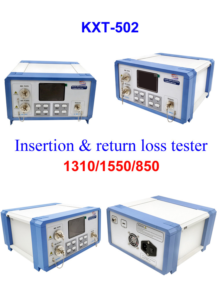 Insertion / Return Loss Tester Fiber Network Tools KXT 502 1310 1550 850nm Single / Multi Mode