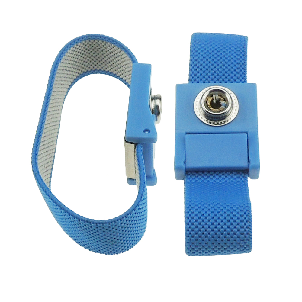 PA6 Plastic Buckle 4MM Snap Conductive Fiber ESD Wrist Strap