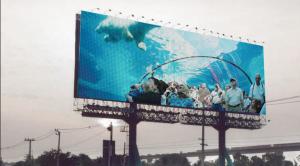 China RGB full color P16 LED Billboards waterproof , 14 bits DIP LED Screens rental on sale