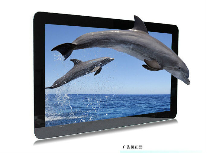 wall mounted 23.6" 24" inch LCD totem support landscape and portrait display mode embedded multimedia player