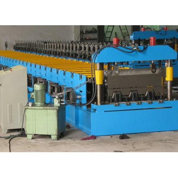 Auto Cutting 1025 Floor Deck Roll Forming Machine 7.5kw Power Hydraulic Pump