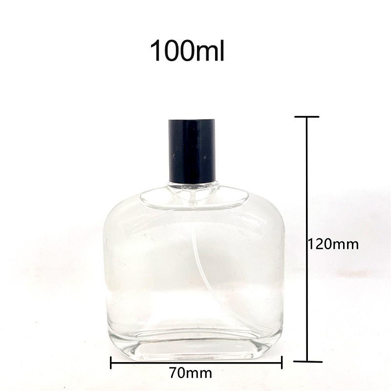 Transparent Perfume Bottle 100ml Glass Bottle Empty Bottle Portable Press Spray Sub Bottle Perfume Packaging