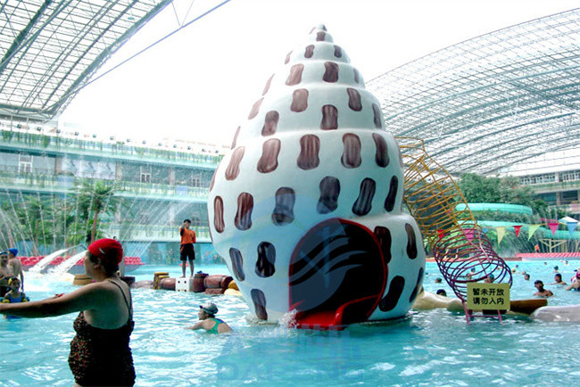 Commercial Mini Pool Slide Fiberglass Water Park Pool Slide Anti Static For Hotel