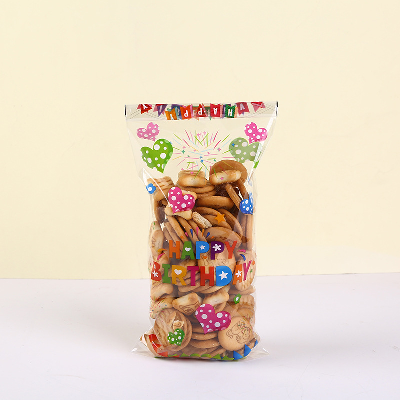 Custom Order Accepted Cellophane Gift Bags For Bakery Biscuits Chocolate And Desserts
