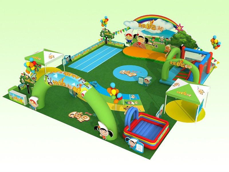 Playground Games Tarpaulin Inflatable Theme Park Kids Bouncy Castle