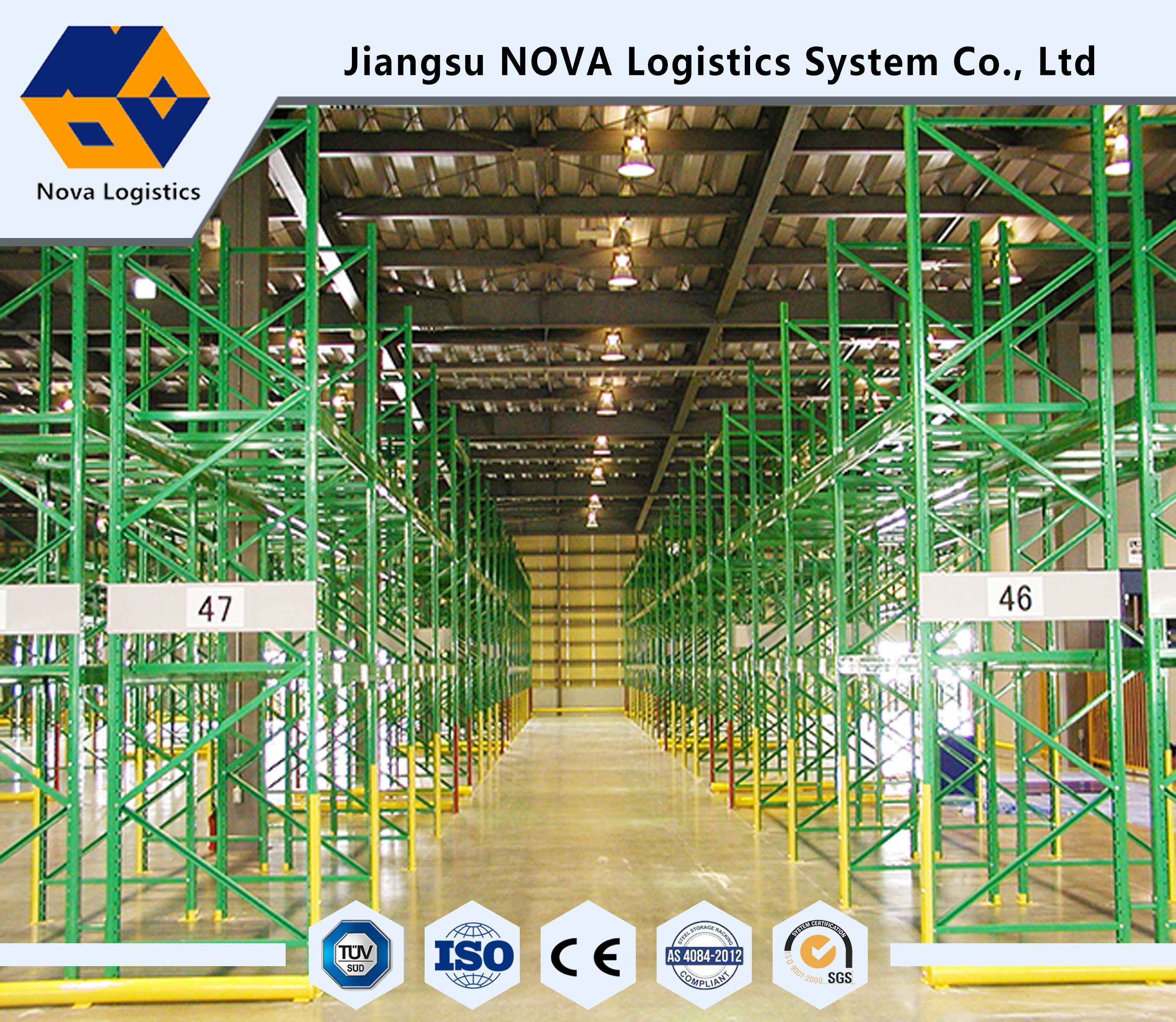 Warehouse Industrial Storage, Q235B Pallet Storage Shelves For Handling Equipment