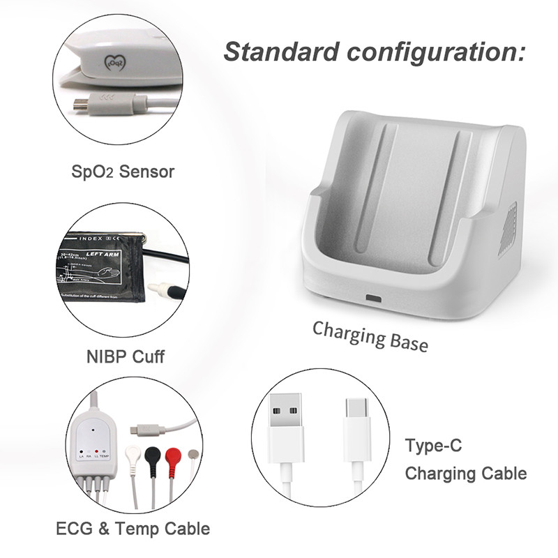 Handheld Vital Signs Monitor CE/ISO Multi-parameters Patient Care ICU, Clinical professional and Home-care