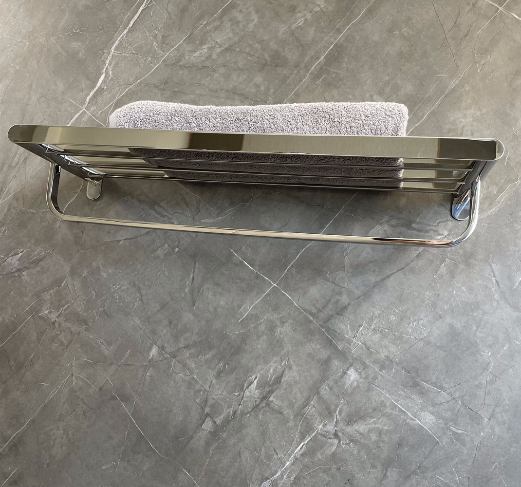 Polished Sus304 Bathroom Towel Holder Silver For Hotel