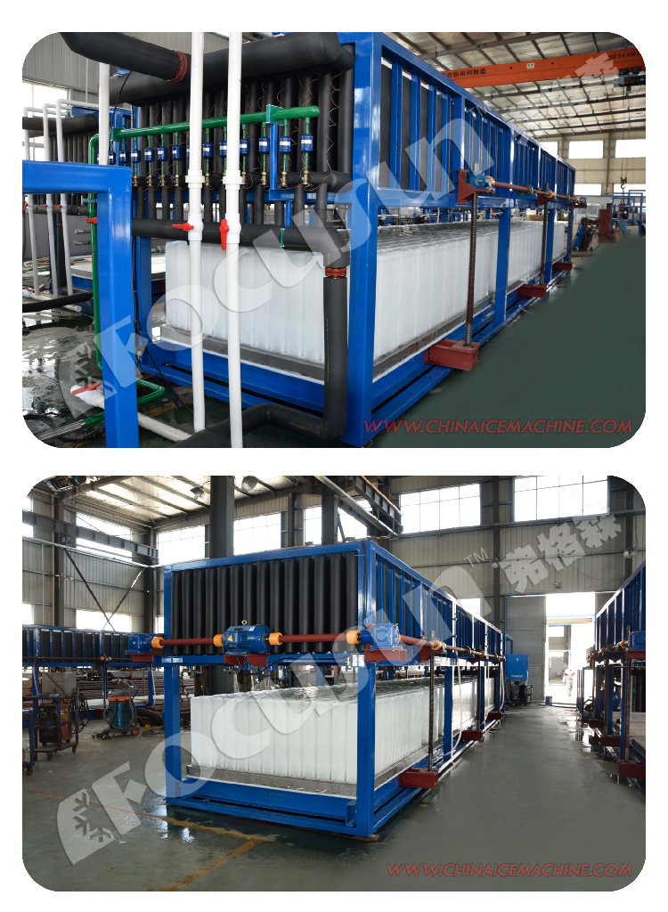 Customized Bar Size Industrial Ice Maker Machine Producing 30 Tons per Day Efficiency