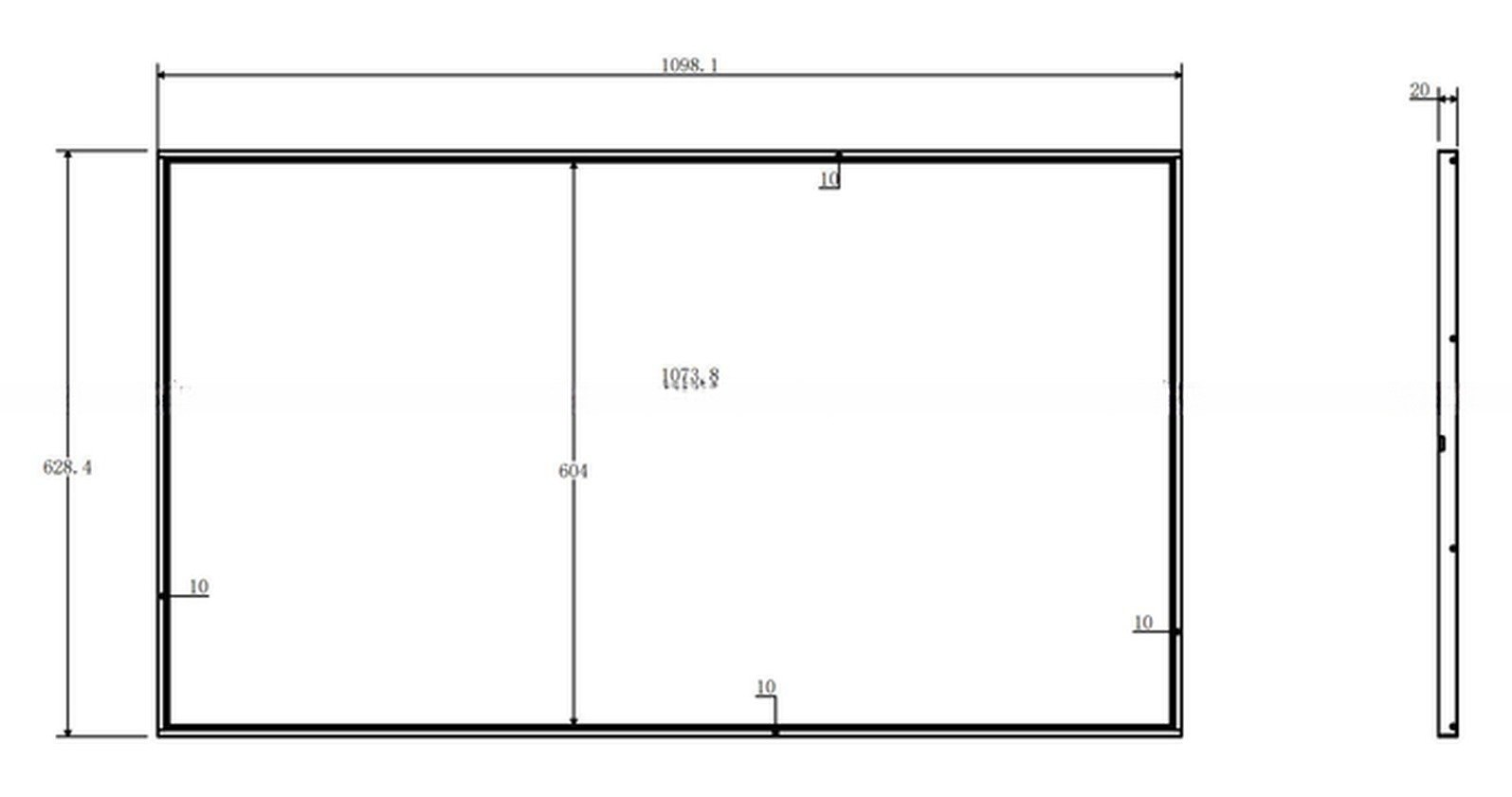 Super slim 20mm thickness UHD 49" inch LED TFT LCD display advertising signage video monitor 400nit 700nit metal casing