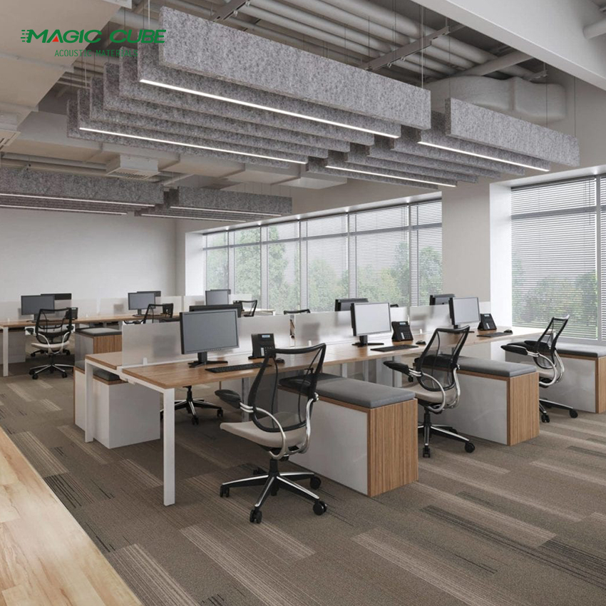 9mm Thickness Polyester Fiberglass Ceiling Panel For Modern Interior Design