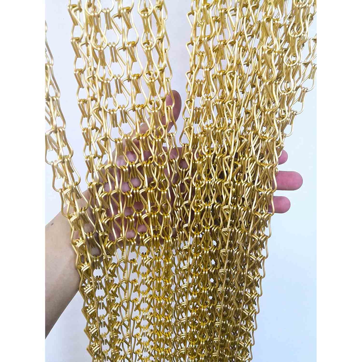 Metal Decorative Chain Link Curtain Stainless Steel Wire Mesh Chain Drapery