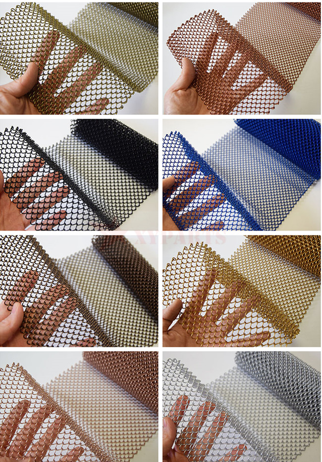 Silver Color Metal Coil Drapery 1.2mm Used As Office Window Curtains