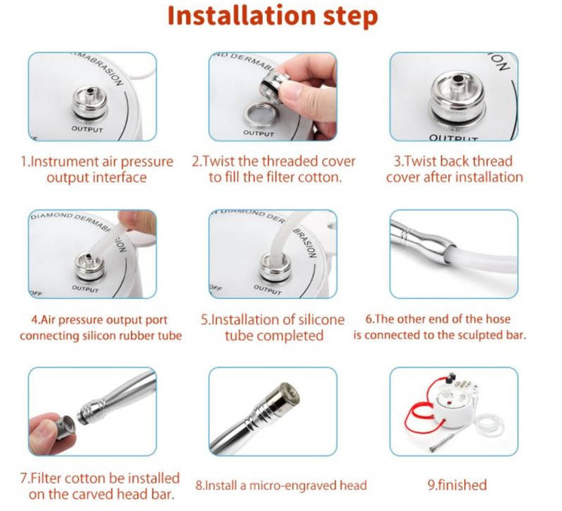 Portable 3in1 Diamond Dermabrasion Skin Peeling Facial Cleaning Machine