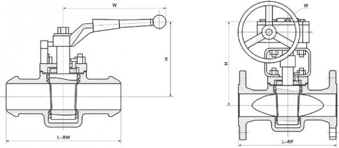 PTFE  Sleeved & Inverted Pressure Balanced Lubricated Plug Valve 316 0