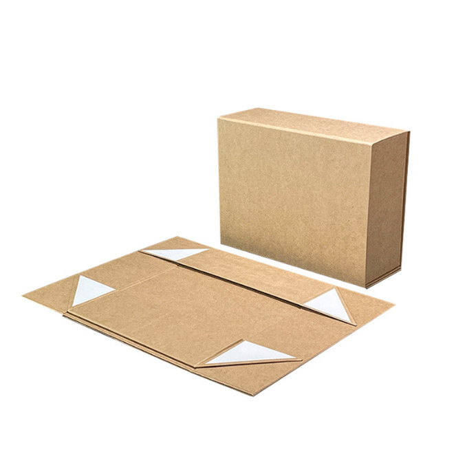 Magnetic Suction Clamshell Folding Gift Box One Piece Custom Portable Cardboard Box