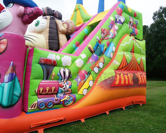 EN71 Outdoor Child Jumping Inflatable Bounce House With Slide