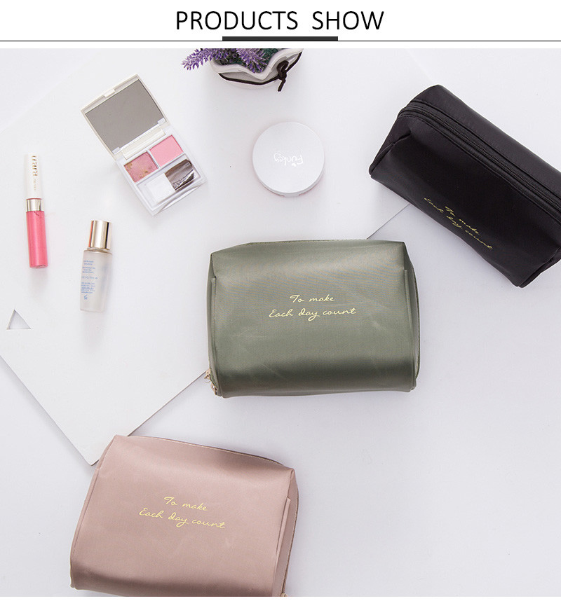 Custom Logo Travel Sublimation Black Polyester Makeup Brush Bag