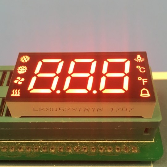 Custom 7 Segment LED Display For Temperature Humidity Defrost Compressor Fan Status Indicator