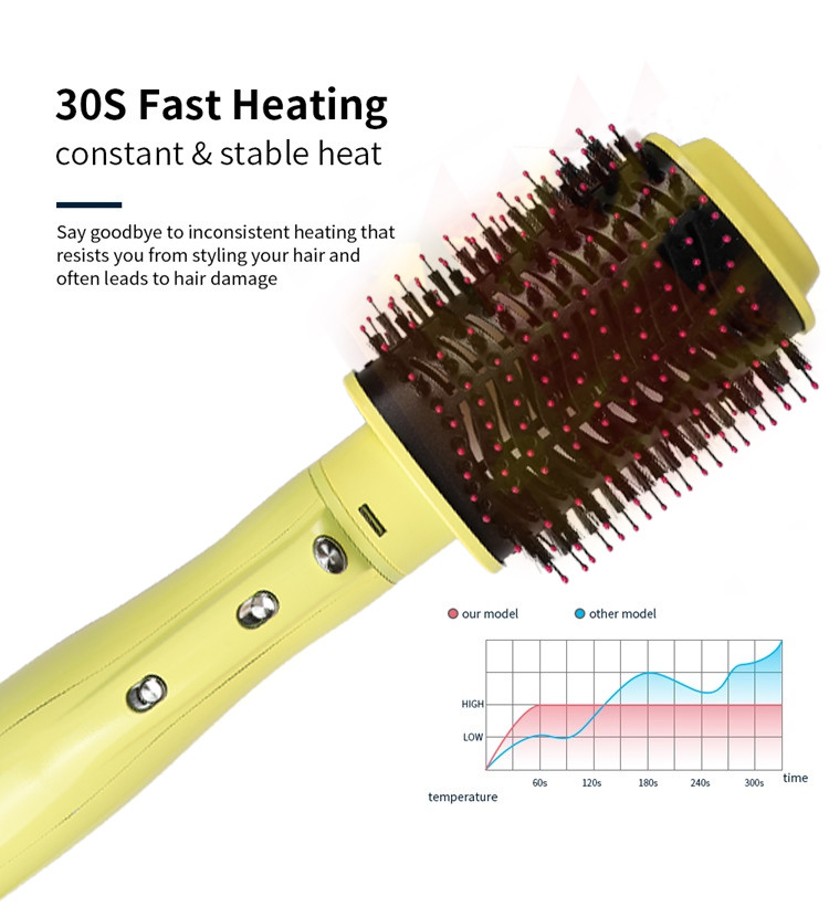 1000 Watt Electric Hair Brush Dryer , 110/240V One Step Hair Dryer Volumizer