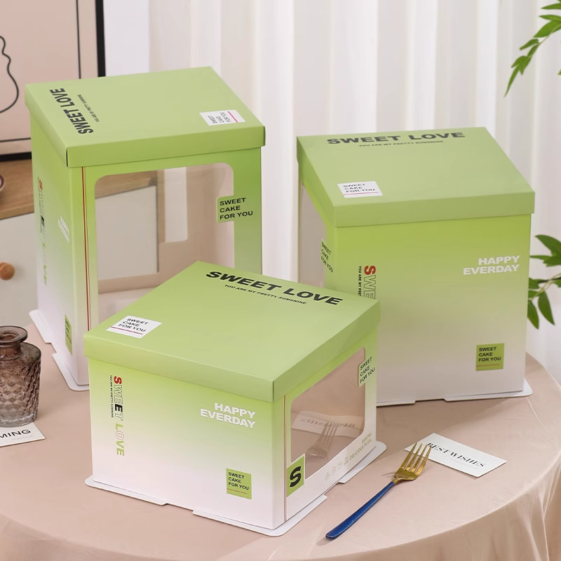 Customizable Paper Thickness Cake Packaging Boxes with CMYK / Pantone Printing