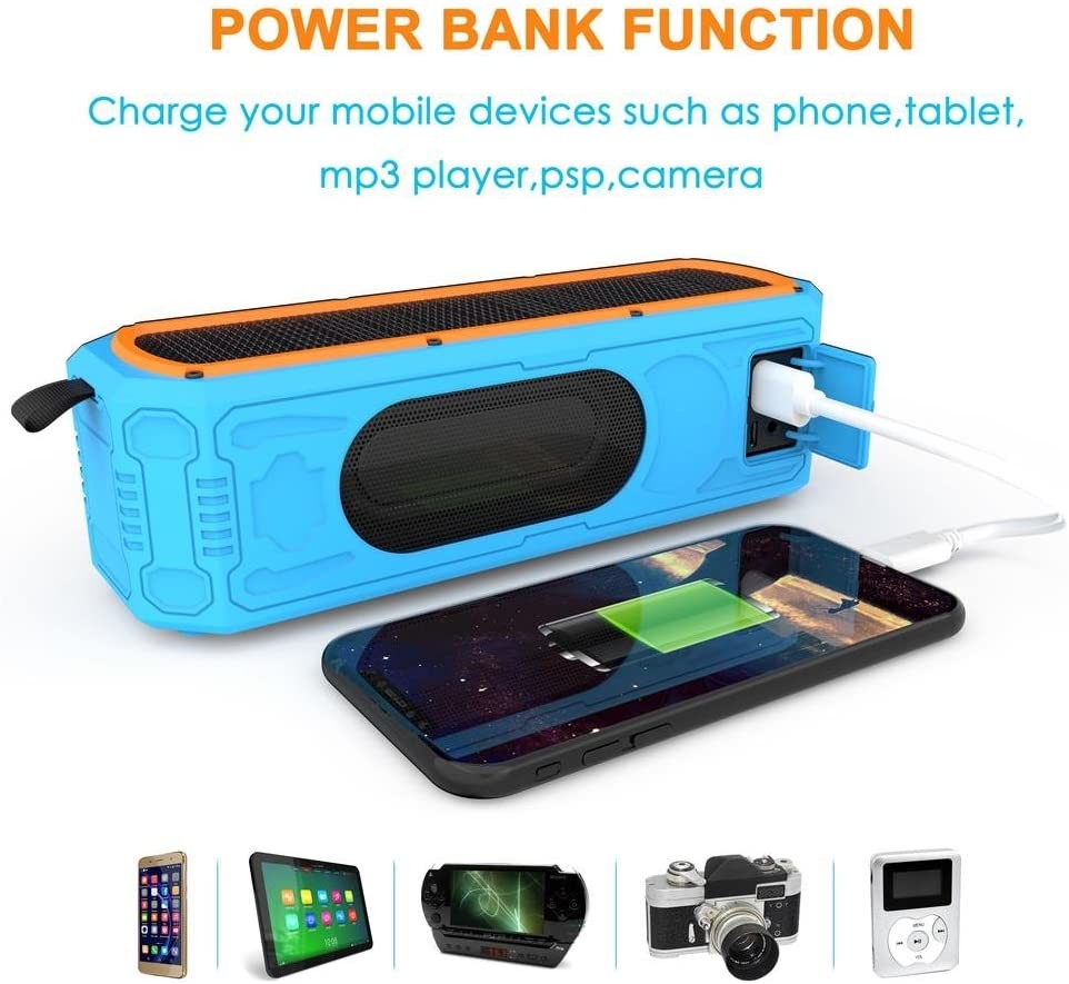 9W Solar Waterproof Bluetooth Speaker Power Bank | Best Manufacturers, Suppliers, Exporters, Importers, Buyers,